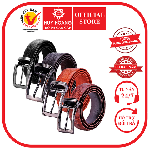 Thắt lưng nam da đà điểu 3,5P đầu kim nhiều màu HD4405-06-07-08