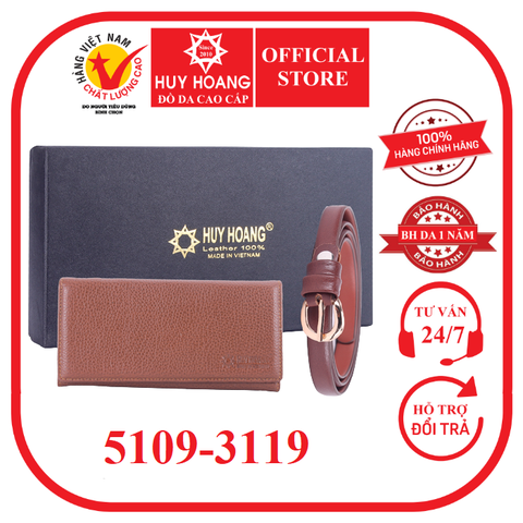 Thắt lưng & Ví nữ da bò màu da HD5109-HD3119
