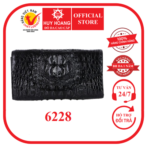 Túi xách nữ da cá sấu đeo chéo màu đen HD6228