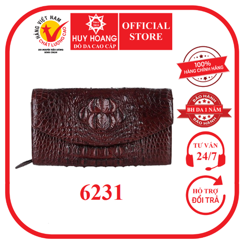 Túi xách nữ da cá sấu đeo chéo màu nâu đất HD6231