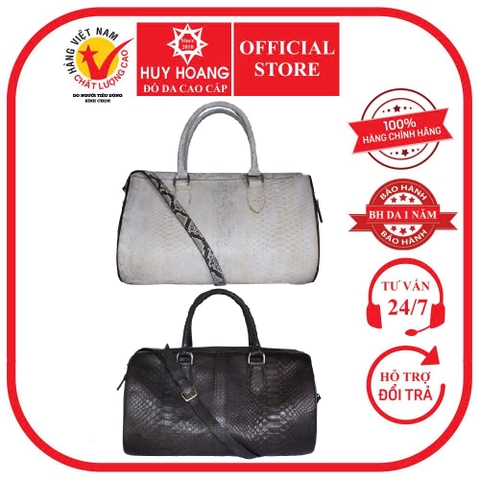 Túi xách da trăn màu da nguyên thủy, đen HD6301-06