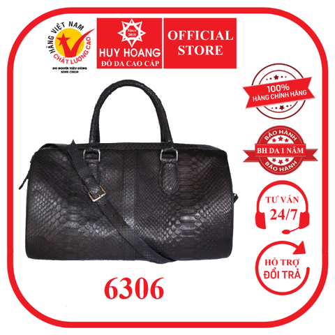 Túi xách da trăn Huy Hoàng màu đen HD6306