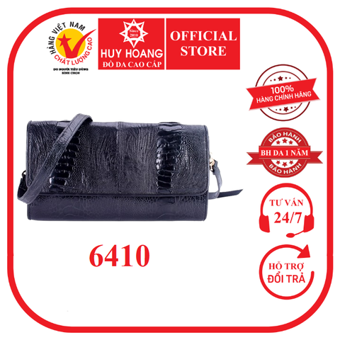 Túi đeo da đà điểu Vip màu đen HD6410