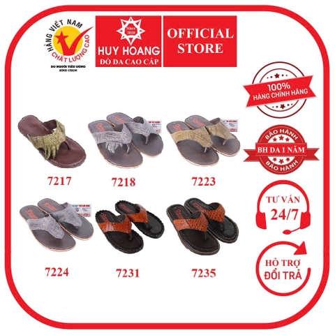 Dép nam Huy Hoàng da cá sấu nhiều loại nhiều màu HD7217-18-23-24-31-35