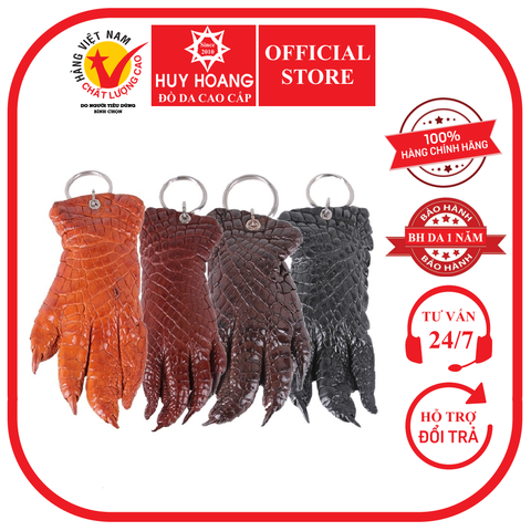 Móc khóa da cá sấu nguyên con nhiều màu HD8271-72-73-74
