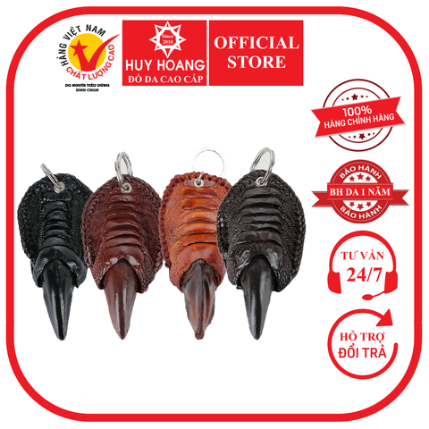 Móc khóa chân đà điểu màu đen, nâu đỏ, vàng bò, nâu đất HD8425-26-27-28