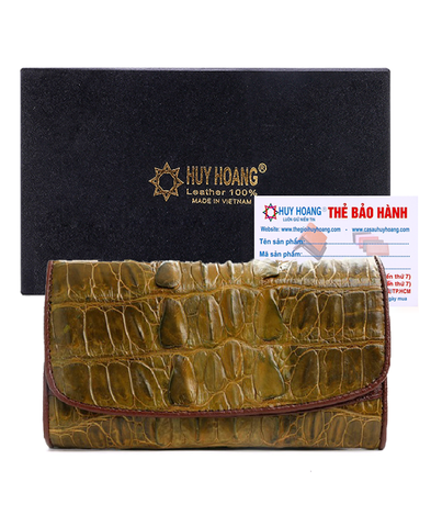 Ví nữ gai đuôi ca sấu màu xanh rêu HD3218