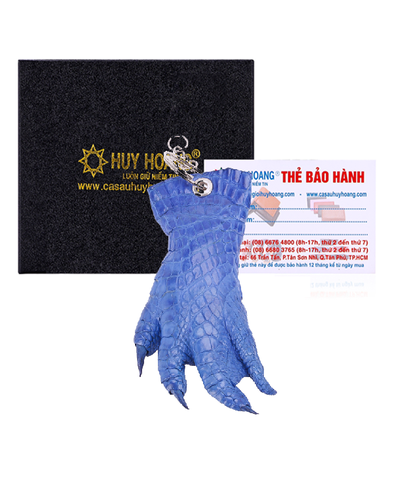 Móc khóa da cá sấu màu xanh dương HD8234