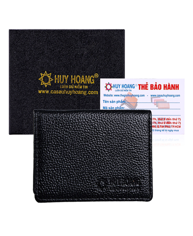 Ví đựng namcard da bò Huy Hoàng màu đen HD9102