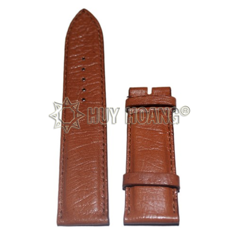 Dây đồng hồ da đà điểu da bụng size 22, 24, 26 màu nâu đỏ HD8447