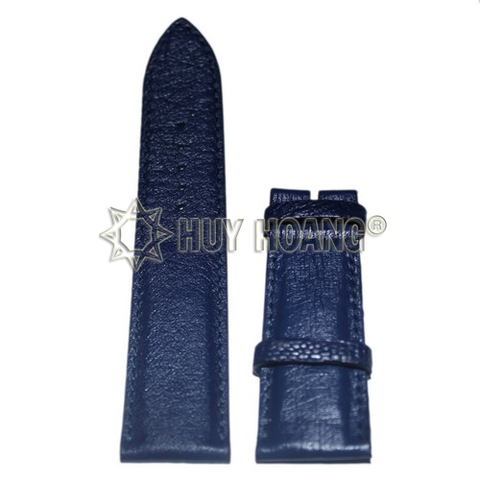 Dây đồng hồ da đà điểu da bụng size 22, 24, 26 màu xanh đậm HD8450