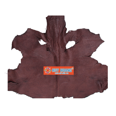 Da thuộc da đà điểu mổ mình đà điểu màu nâu đất HD1413