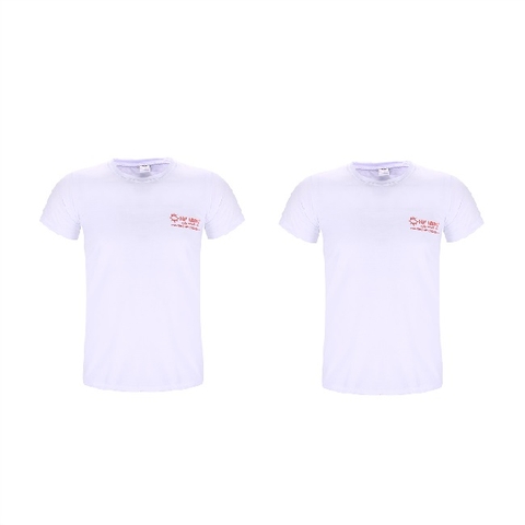 Bộ 2 áo thun nam trơn Huy Hoàng màu trắng HD2002