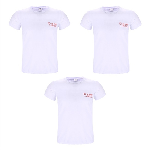 Bộ 3 áo thun nam trơn Huy Hoàng màu trắng HD2003