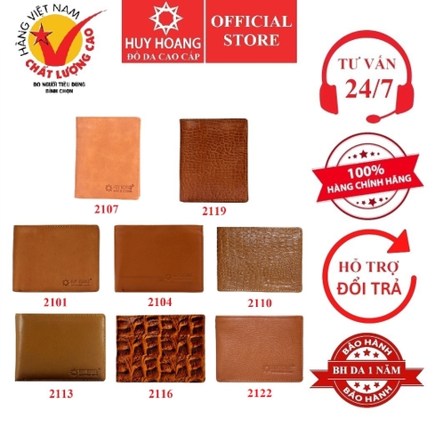 Ví nam da bò cao cấp nhiều loại màu da HD2101-04-07-10-13-16-19-22-25