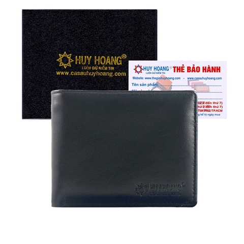 Ví nam da bò màu đen HD2102