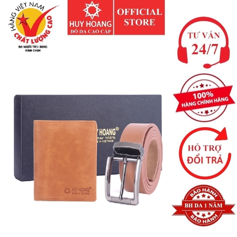 Bóp & Dây nịt nam da bò màu da HD2107-HD4119