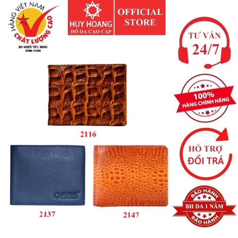 Bóp nam da bò nhiều màu HD2116-37-47