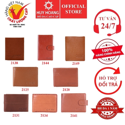 Ví nam da bò cao cấp nhiều loại màu da HD2125-28-31-34-38-41-44-49