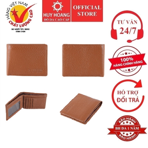 Ví nam Huy Hoàng da bò mini màu da HD2125