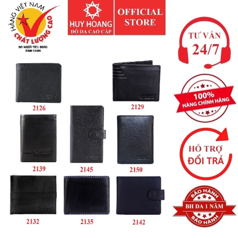 Ví nam da bò cao cấp nhiều loại màu đen HD2126-29-32-35-39-42-45-50