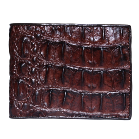 Bóp nam da cá sấu gai lưng màu nâu đất HD2243