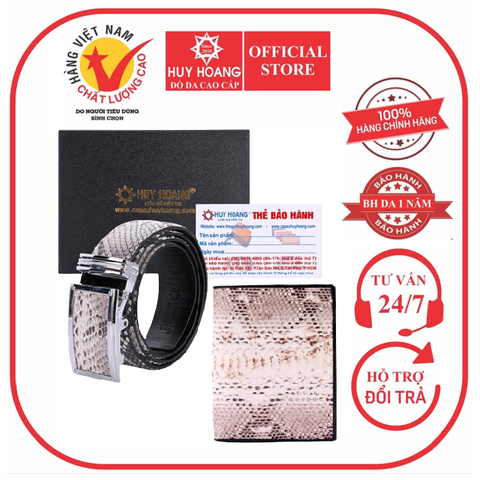 Bóp & Dây nịt nam da trăn màu da nguyên thủy HD2306-HD4311