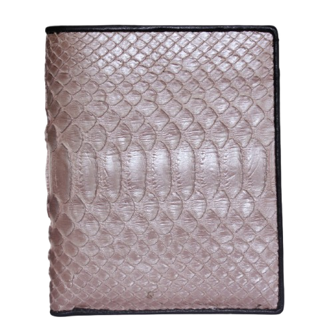 Bóp nam Huy Hoàng da trăn kiểu đứng màu hồng nhạt HD2323