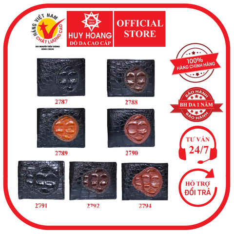 Bóp nam da cá sấu nhiều loại màu đen HD2787-88-89-90-91-92-94