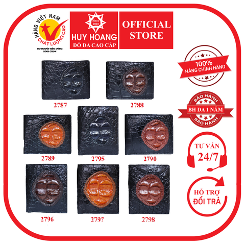 Bóp nam da cá sấu nhiều loại màu đen HD2787-88-89-90-95-96-97-98