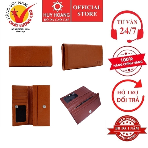 Ví nữ Huy Hoàng cao cấp 2 gấp màu da HD3119
