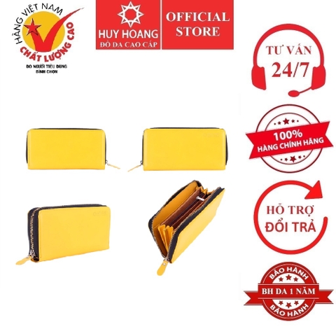 Ví nữ Huy Hoàng cao cấp 1 khóa màu vàng HD3157