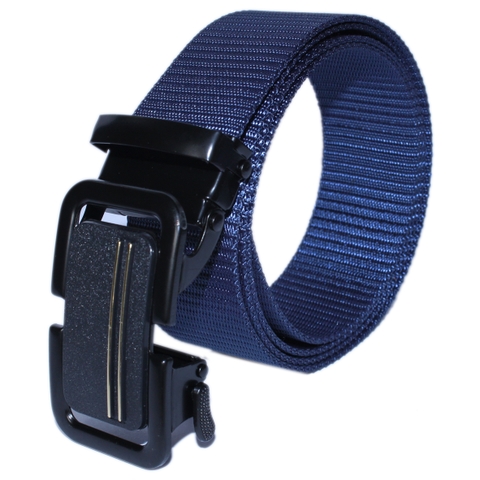 Dây nịt nam Huy Hoàng 4P vải dù màu xanh đậm HD4009 (đầu khóa giao ngẫu nhiên)