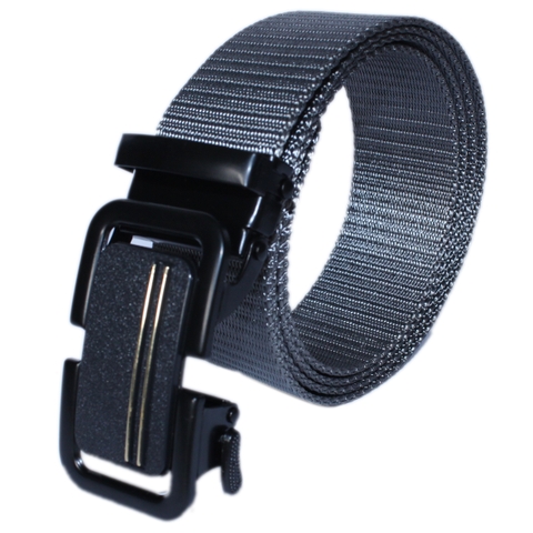 Dây nịt nam Huy Hoàng 4P vải dù màu xám HD4011 (đầu khóa giao ngẫu nhiên)