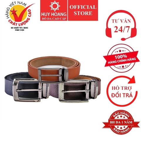 Thắt lưng nam lót nhung màu da, đen, nâu HD4119-20-21