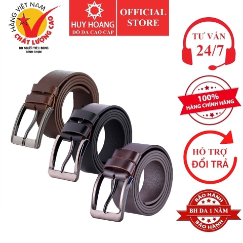 Thắt lưng nam bát gài bản lớn màu da, đen, nâu HD4137-38-39