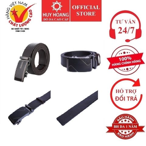 Thắt lưng nam da bò 4P 1,4m đầu tăng màu nâu (đầu khóa giao ngẫu nhiên) HD4145