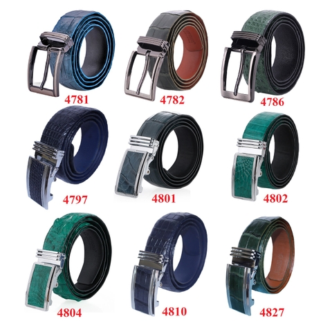 Dây nịt nam da cá sấu nhiều loại màu xanh HD4781-82-86-94-97-4801-02-04-10-27