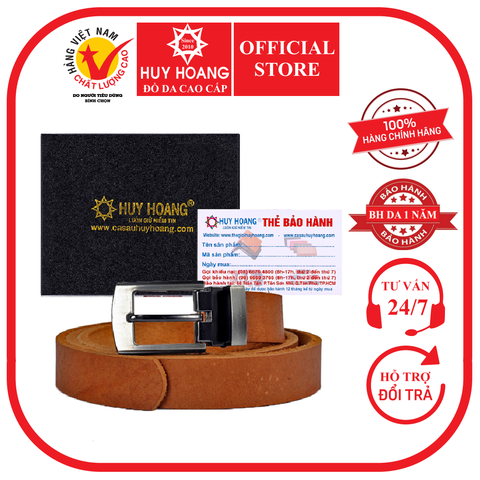 Thắt lưng nữ da bò 1 lớp 2,5P màu da HD5101