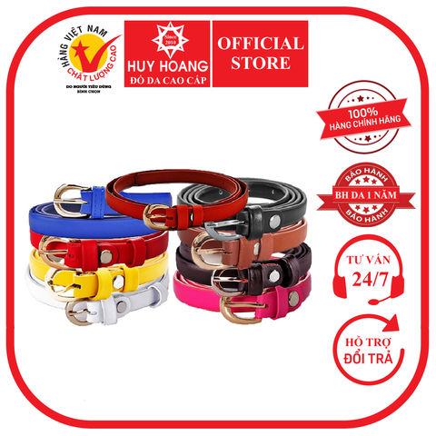 Thắt lưng nữ da bò Huy Hoàng 1,5P màu da HD5109