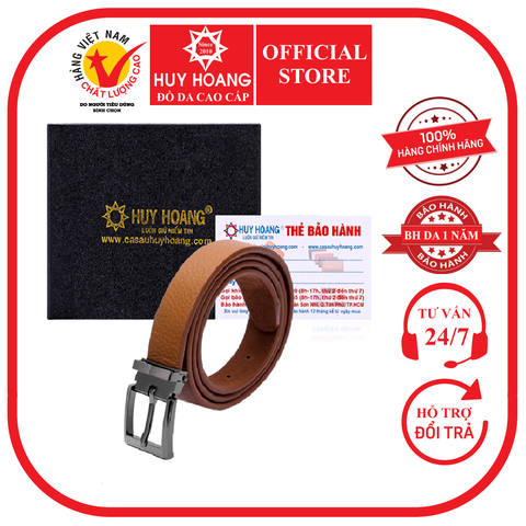 Thắt lưng nữ Huy Hoàng da bò 2,5P màu da HD5123