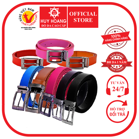 Dây thắt lưng nữ da bò 3P nhiều màu HD5138-39-40-41-42-43-44-45