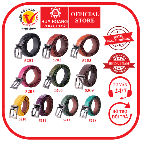 Thắt lưng nữ da cá sấu Huy Hoàng 2,5P nhiều màu HD5201-18