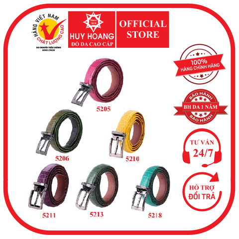Thắt lưng nữ da cá sấu cao cấp nhiều màu HD5205-06-10-11-13-18