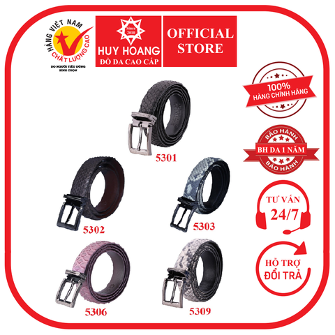 Thắt lưng nữ da trăn cao cấp nhiều màu HD5301-02-03-06-09