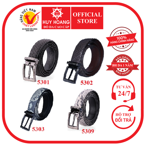 Dây thắt lưng nữ da trăn 2,5P màu đen, nâu, da nguyên thủy, trắng HD5301-02-03-09