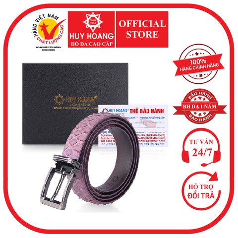Thắt lưng nữ da trăn màu tím HD5306