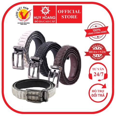 Dây thắt lưng nữ da trăn Vip 2,5P màu trắng, da nguyên thủy, đen, nâu HD5311-12-13-14