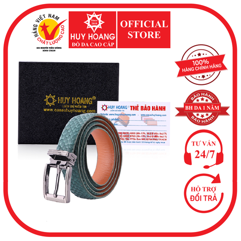 Thắt lưng nữ da trăn 2,5P màu xanh rêu HD5315