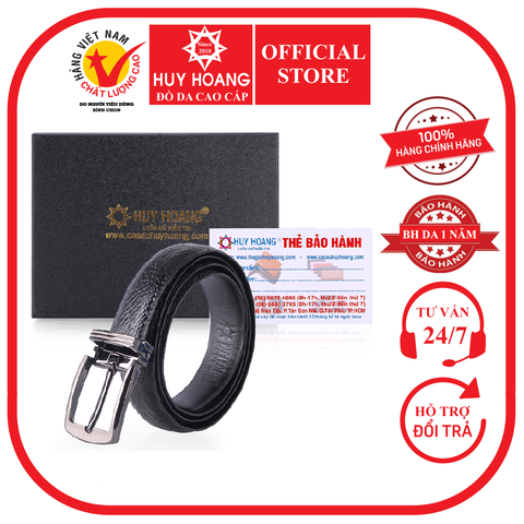 Thắt lưng nữ da đà điểu 2,5P màu đen HD5401